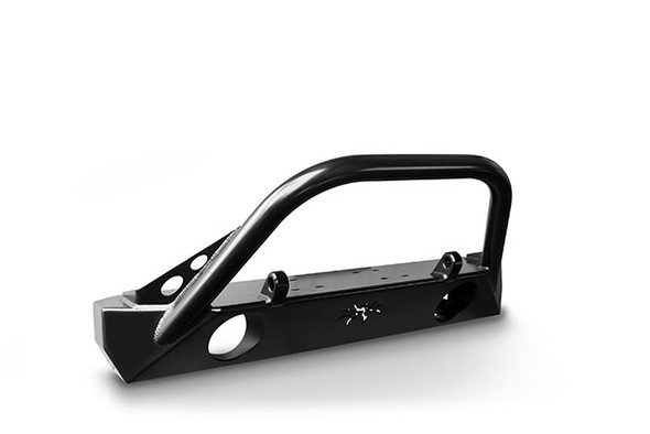 JK BFH II Front Bumper With Brawler Bar Black Steel 17-16-021-DBP1 Poison Spyder