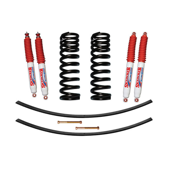 Bronco Suspension Lift Kit 78-79 Ford Bronco w/Shock Nitro Shocks 1.5-2 Inch Lift Incl. Front Coil Springs Rear Add-A-Leafs Skyjacker