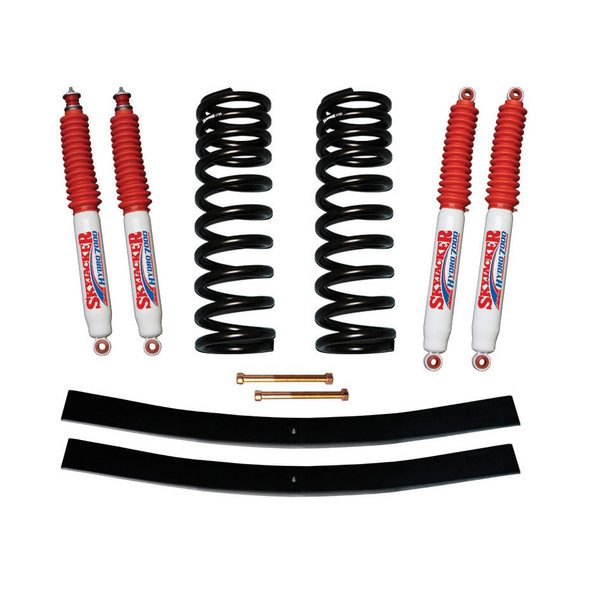 F-100 Suspension Lift Kit 70-72 Ford F-100 w/Shock 1.5-2 Inch Lift Incl. Front Coil Springs Rear Add-A-Leafs Skyjacker