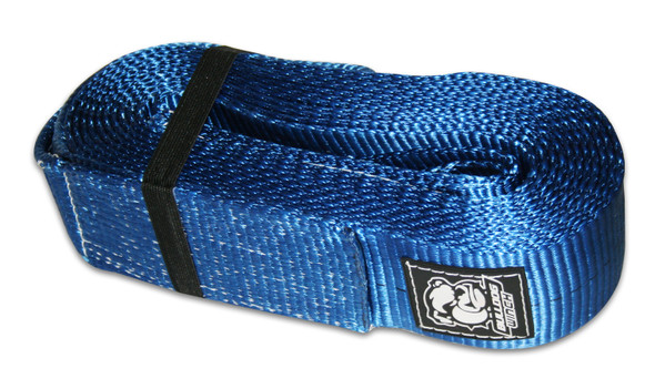 Recovery Strap 4 Inch x 30 Ft 40 000 LB BS Polyester Blue Bulldog Winch