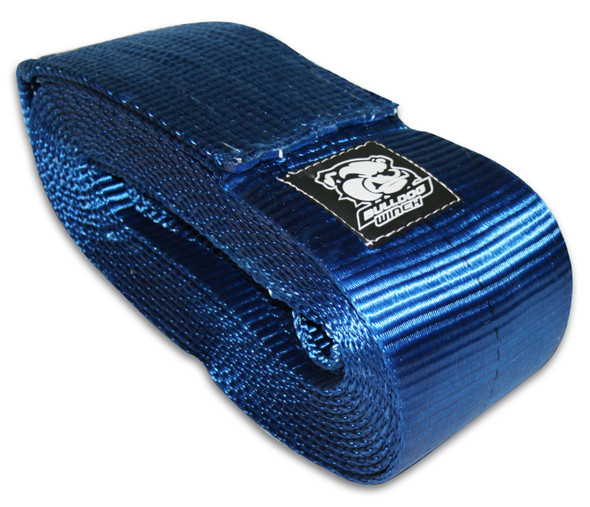 Recovery Strap 6 Inch x 30 Ft 60 000 LB BS Polyester Blue Bulldog Winch