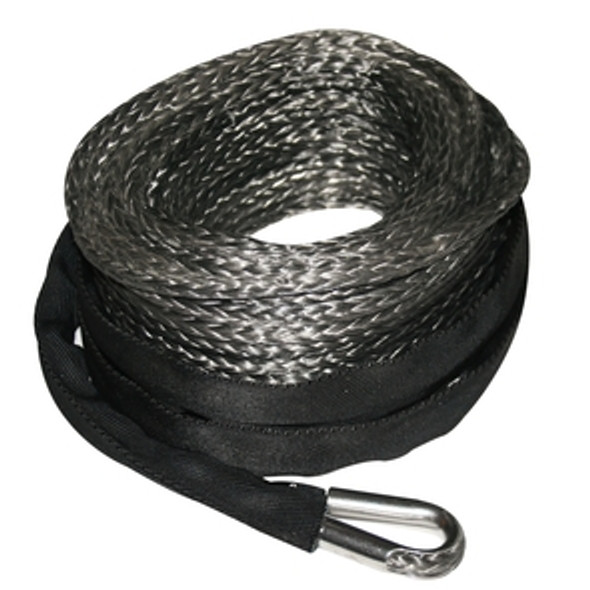 Synthetic Winch Rope 9.5mm x 75 Ft W/10 Ft Abrasion Sleeve Bulldog Winch