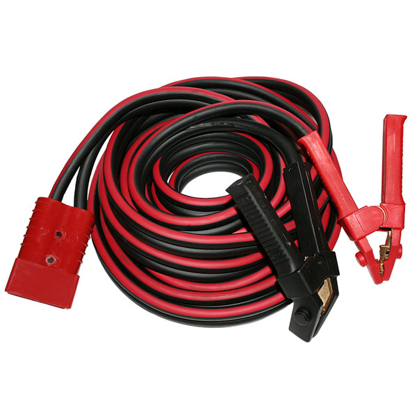 Booster Cable Set 25 Ft 1/0 Gauge W/Clamps and Plug Bulldog Winch