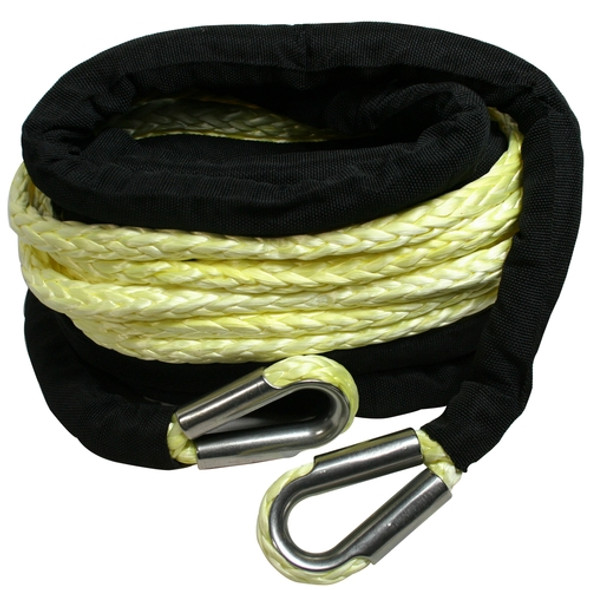 50 Foot 10MM Synthetic Rope Extension 20K Breaking Strength Bulldog Winch