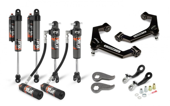 Cognito 3-Inch Elite Leveling Kit With Fox Elite 2.5 Reservoir Shocks For 11-19 Silverado/Sierra 2500/3500 2Wd/4Wd