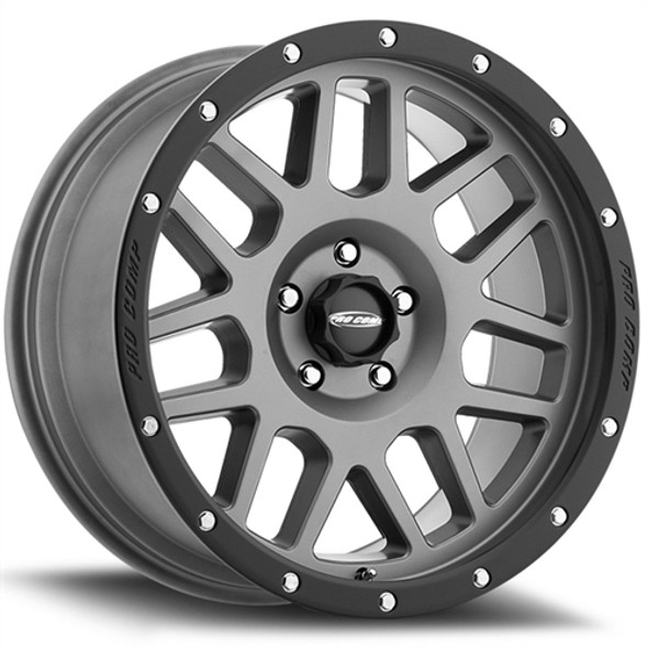 Series 40 Vertigo 17X9 With 5 On 5 Bolt Pattern Os -6 Dark Gray Finish Pro Comp Alloy Wheels