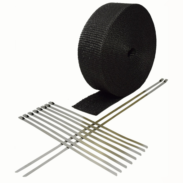 Exhaust Heat Shield Wrap Kit 2 Inch X 50 Foot Black Heatshield Products
