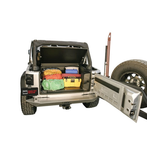 Deluxe Cargo Enclosure - 11-18 Wrangler JK Rear Seats Must Be Removed on 2-Door Models Black Tuffy Security Products