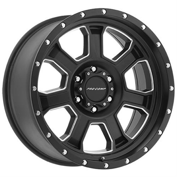 Series 5143 Sledge 20X9 With 6 On 5.5 Bolt Pattern 5 Backspace Satin Black And Milled Finish Pro Comp Alloy Wheels