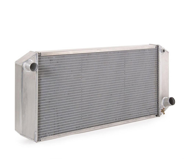 Radiator Factory-Fit Natural Finish for 40-42 Willys w/Std Trans Passenger Water Pump Outlet 33 Inch W Be Cool Radiator