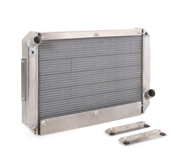 Radiator Factory-Fit Natural Finish for 40-42 Willys w/Std Trans Passenger Water Pump Outlet 28 Inch W Be Cool Radiator