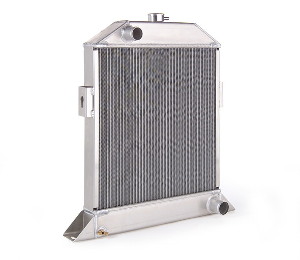 Downflow Radiator Factory-Fit Polished Finish for 33-37 Willys w/Std Trans Be Cool Radiator