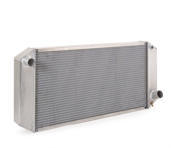 Radiator Factory-Fit Natural Finish for 40-42 Willys w/Auto Trans Passenger Water Pump Outlet 33 Inch W Be Cool Radiator