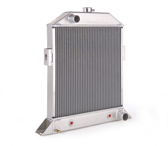 Downflow Radiator Factory-Fit Natural Finish for 33-37 Willys w/Auto Trans Be Cool Radiator