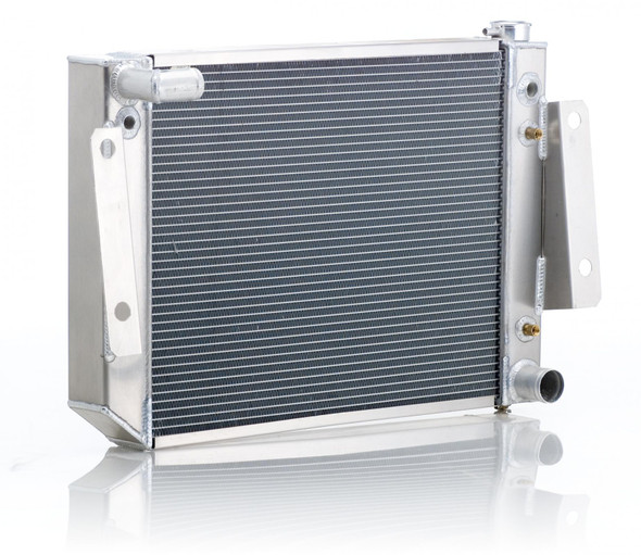 Radiator Factory-Fit Polished Finish for 74-88 Jeep J-Series w/Auto Trans Small Block Chevy Be Cool Radiator