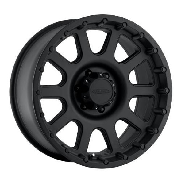 Series 7032 17x9 with 8 on 170 Bolt Pattern Flat Black Pro Comp Alloy Wheels