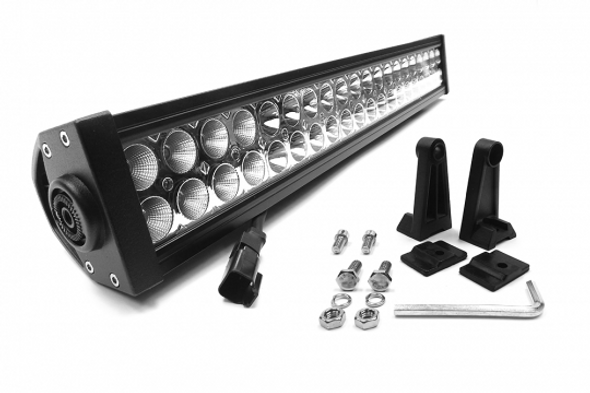 20.0 Inch LED Light Bar Chrome Series Double Row Straight Combo Flood/Beam 120W DT Harness 10,800 Lumens Southern Truck Lifts