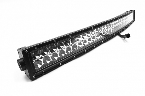 30.0 Inch LED Light Bar Double Row Curved Chrome Series Combo Flood/Beam 180W DT Harness 16,200 Lumens Southern Truck Lifts