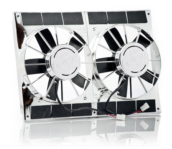 11 Inch Electric Puller Fans Chrome Plated High Torque Dual Be Cool Radiator