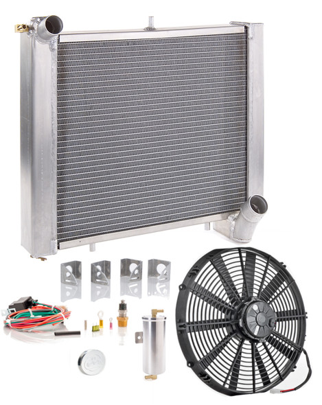 Radiator Module Factory-Fit Natural Finish for 66-77 Ford Bronco w/Std Trans Be Cool Radiator