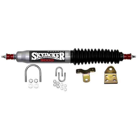 Steering Stabilizer Single Kit 52-68 Truck/SUV Silver w/Black Boot Skyjacker