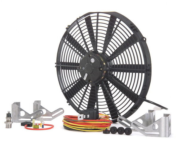 16 Inch High Torque Pusher Fan Module Single Euro Black Be Cool Radiator