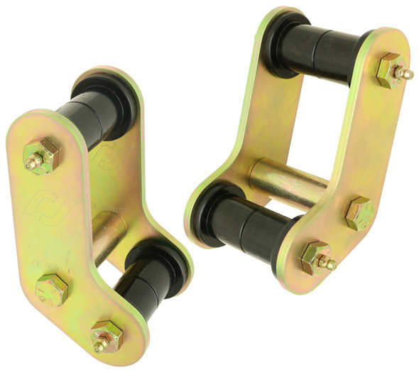 Boomerang Leaf Spring Shackles 87-95 Wrangler YJ Rear Includes Urethane Bushings HD Greasable Bolts Pair For Use w/ ProComp Springs RockJock 4x4