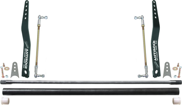 Antirock Sway Bar Kit Universal 32 Inch Bar 20 Inch Bent Steel Arms RockJock 4x4