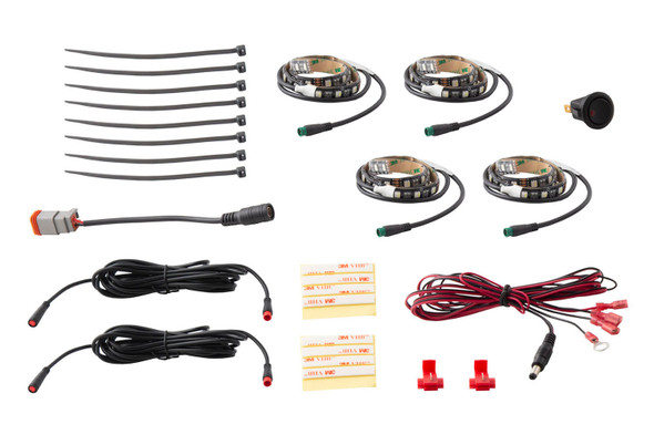 RGBW Footwell Strip Kit 4pc Multicolor Diode Dynamics