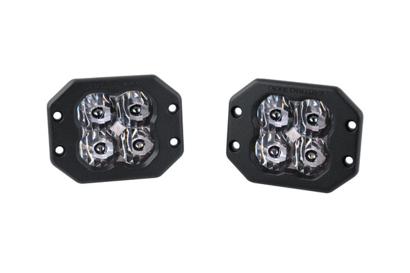 Worklight SS3 Sport White SAE Driving Flush Pair Diode Dynamics