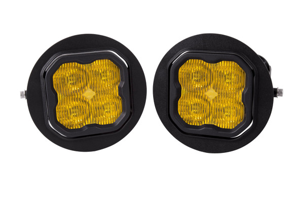 Stage Series 3 Inch Type FT SS3 Fog Light Kit 2,700 Lumens Yellow SAE Fog Diode Dynamics