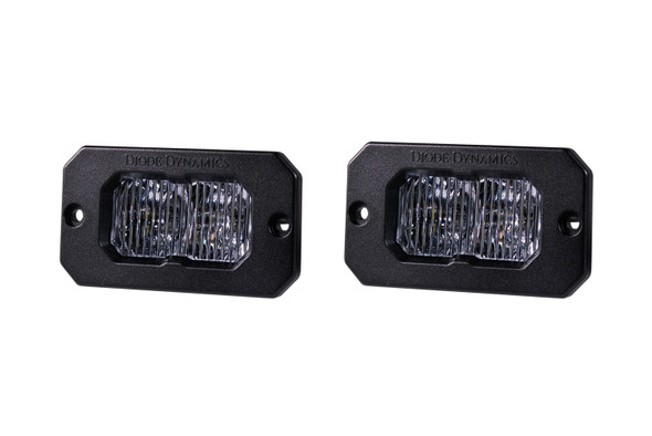 Stage Series 2 Inch LED Pod, Sport White Fog Flush ABL Pair