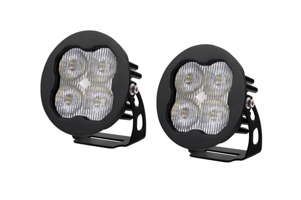 SS3 LED Pod Max White SAE Fog Round Pair Diode Dynamics