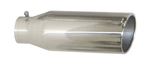 Exhaust Tail Pipe Tip 4 in ID x 6 in OD x 18 in L Bolt On Hardware Not Incl Polished 304 Stainless Steel Pypes Exhaust
