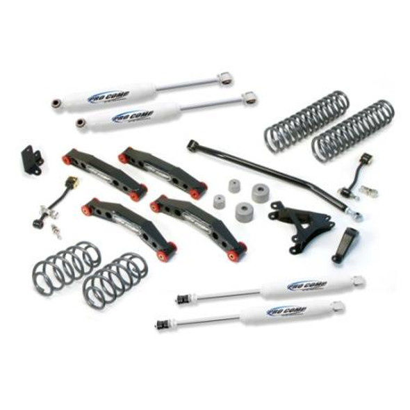 4 Inch Stage II Lift Kit with ES3000 Shocks 97-06 Jeep TJ Wrangler and Rubicon Pro Comp Suspension