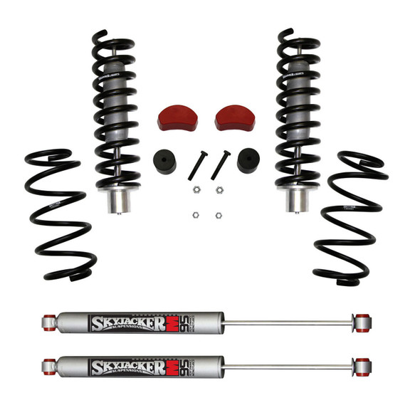 Suspension Lift Kit w/Shock M95 Performance Shocks 2.5-3.5 Inch Lift 07-11 Dodge Nitro 08-12 Jeep Liberty Incl. Front Struts Front Strut CoilSprings Rear CoilSprings Front Poly BumpStops Rear Bum Stop Spacers Skyjacker