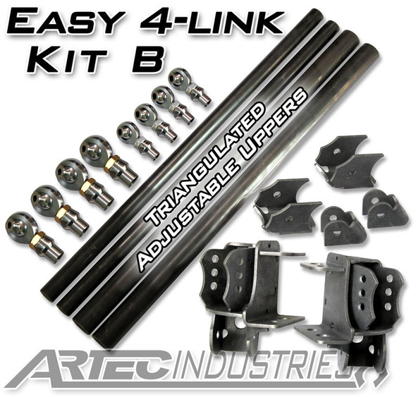 Easy 4 Link Kit B Tube 7/8 Inch and 1.25 Inch Rod Ends Artec Industries