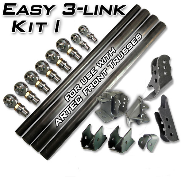 Easy 3 Link Kit I Dual Bracket for Artec Truss Outside Frame Ford 85-91.5 No Dom Artec Industries