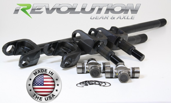 Dana 44 JK Rubicon 4340 Chromoly US Made Front Axle Kit 07-18 30Spl Revolution Gear and Axle