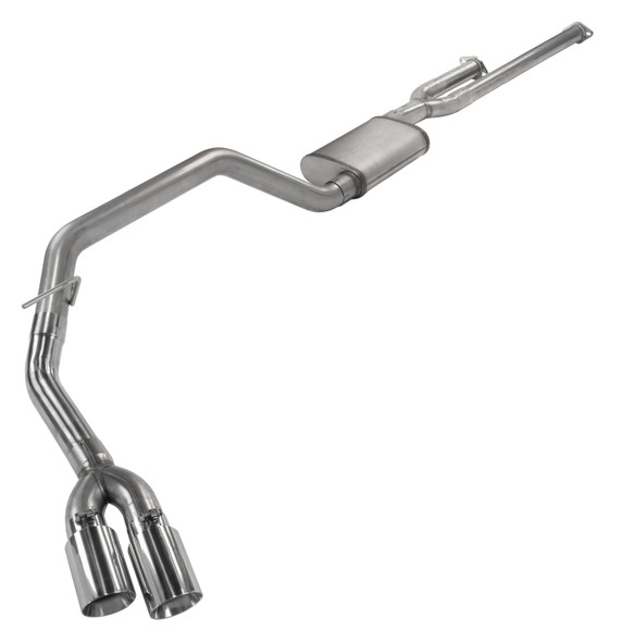 Cat-Back Exhaust System 14-21 Split Side Dual Exit 2.5 in Intermediate And 3 in Tail Pipe Race Pro Mufflers/Hardware Incl Tip Incl Pypes Exhaust