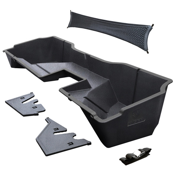 Underseat Storage Box For 14-18 Silverado/Sierra 1500 15-19 Silverado/Sierra HD Double Cab Black Rear Under Seat Storage Organizer TG-CB5C2248 Tyger Auto