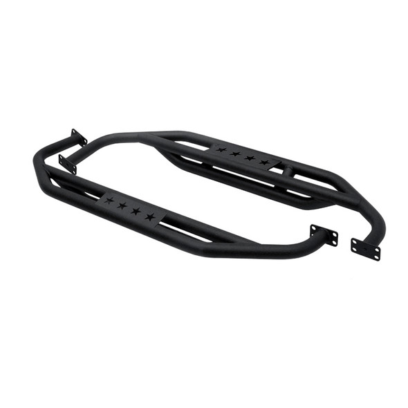 Side Step Nerf Bars Running Boards Kit For 87-06 Jeep Wrangler YJ/TJ Exclude 04-06 Unlimited Textured Black Tyger Auto