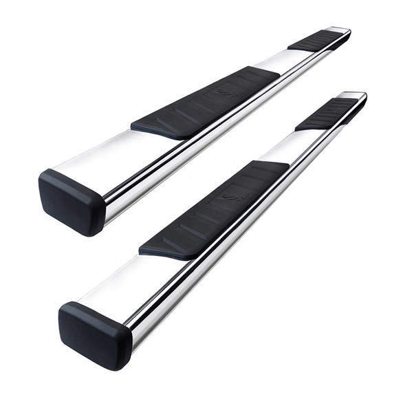 Side Step Rails Nerf Bars Running Boards For 07-18 Silverado/Sierra 1500 07-19 2500/3500HD Extended/Double Cab 4 Inch Stainless Steel Tyger Auto