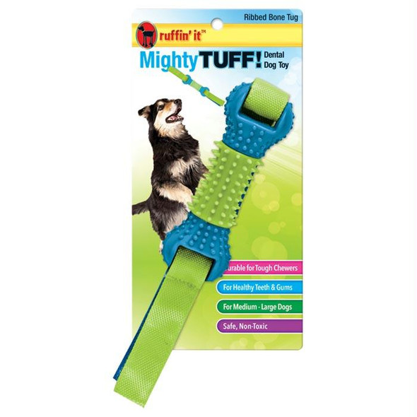 Fun 'N Tuff  Ribbed Tug Bone