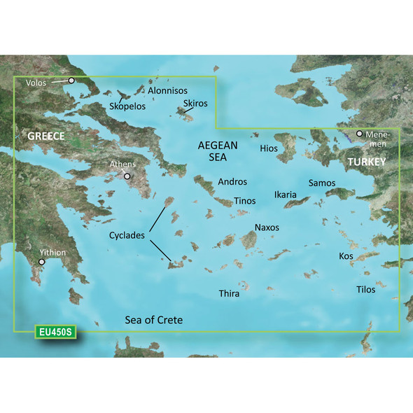 Garmin BlueChart® g3 Vision® HD - VEU450S - Athens & Cyclades - microSD™/SD™, made by Garmin - 010-C0794-00