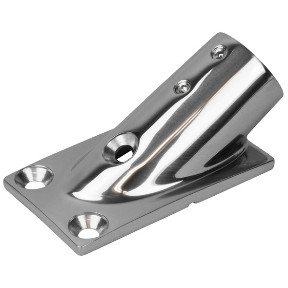 Sea-Dog Rail Base Fitting Rectangular Base 30° 316 Stainless Steel - 1-7/8" x 3-3/16" - 1" OD