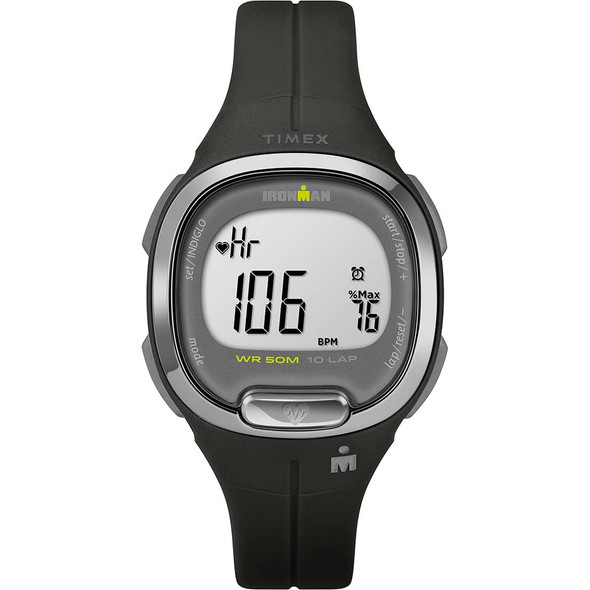 Timex IRONMAN® Transit+ 33mm Resin Strap Activity & Heart Rate Watch - Black/Silver Tone