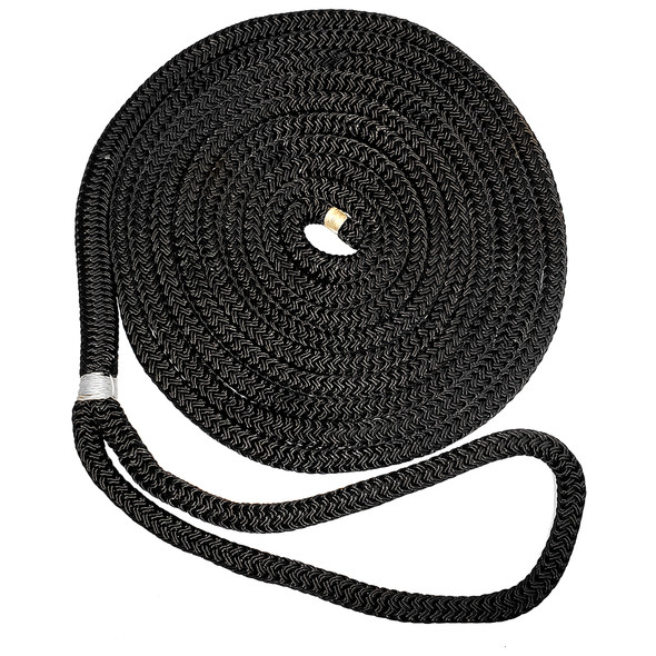 New England Ropes 5/8" Double Braid Dock Line - Black - 40'