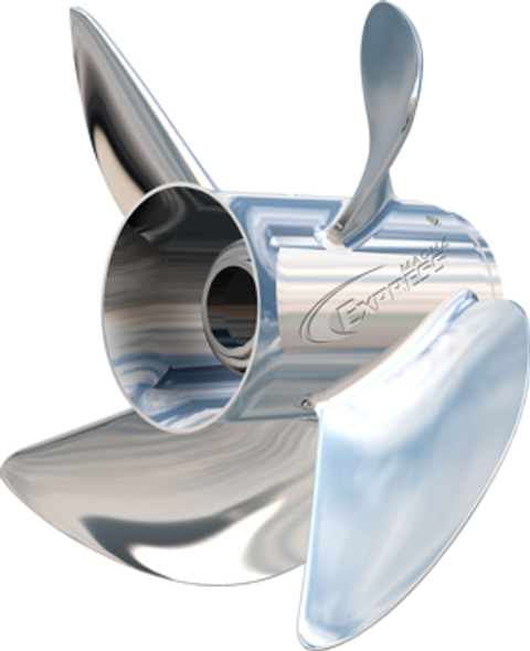 Turning Point Express® Mach4™ - Left Hand - Stainless Steel Propeller - EX1/EX2-1321-4L - 4-Blade - 13" x 21 Pitch