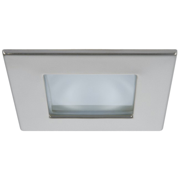 Quick Marina XP Downlight LED - 4W, IP66, Screw Mounted - Square Satin Bezel, Round Daylight Light